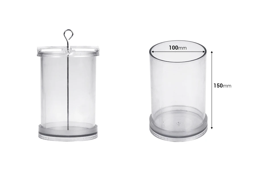 Plastični kalup za sveće P10x15 cm cilindričnog oblika-dimenzije_slike