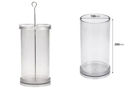 Plastični kalup za sveće P10x20 cm cilindričnog oblika-dimenzije_slike