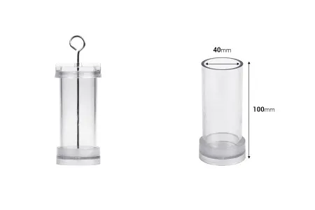 Plastični kalup za sveće P4x10 cm cilindričnog oblika-dimenzije_slike