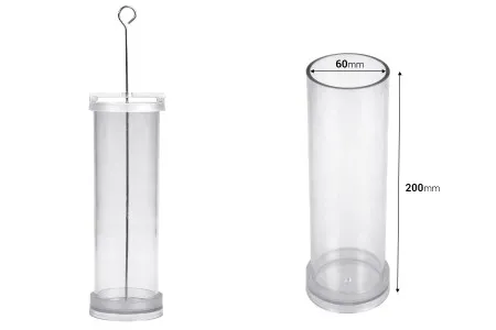 Plastični kalup za sveće P6x20 cm cilindričnog oblika-dimenzije_slike