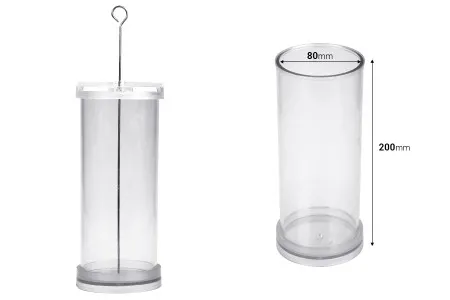 Plastični kalup za sveće P8x20 cm cilindričnog oblika-dimenzije_slike