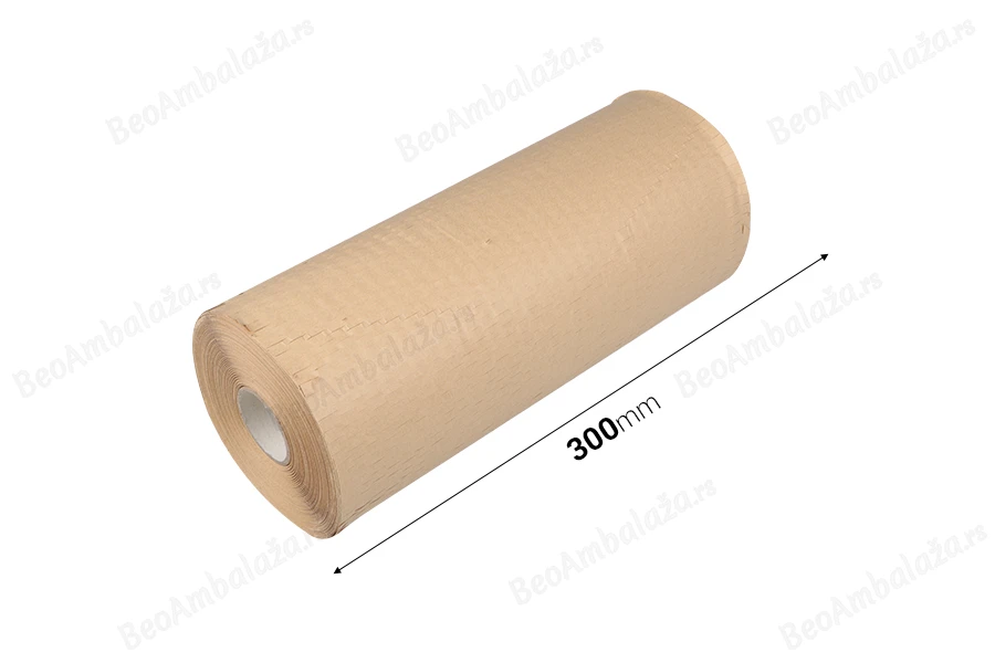 Kraft saćasti papir za umotavanje, rolna od 100m - širina 300mm-dimenzije_slike