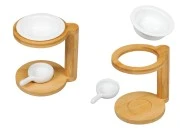 Drveni osveživač prostora sa keramičkom posudom za aromatične voskove ili ulja i sa keramičkom kašičicom za svećicu-slika_proizvoda