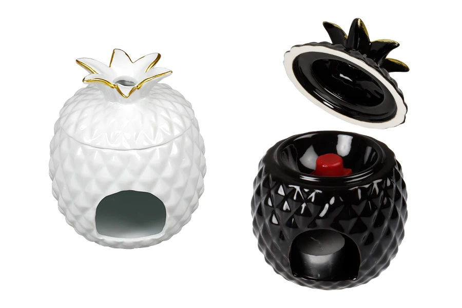 Keramički osveživač prostora za svećice i aromatična ulja u obliku ananasa-grupa_slika