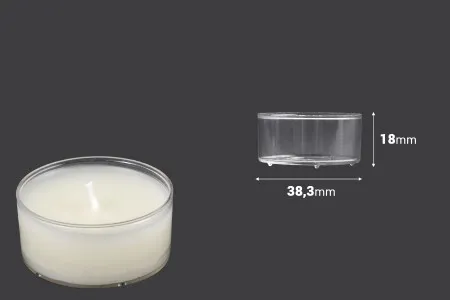 Plastični providni držač za svećice - 20 kom-2