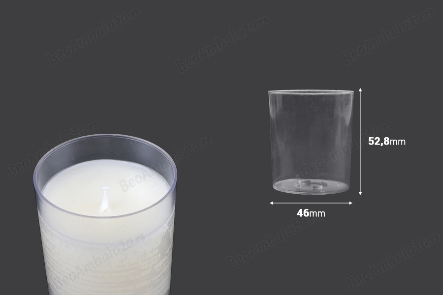 Plastični providni držač za svećice - 20 kom-dimenzije_slike