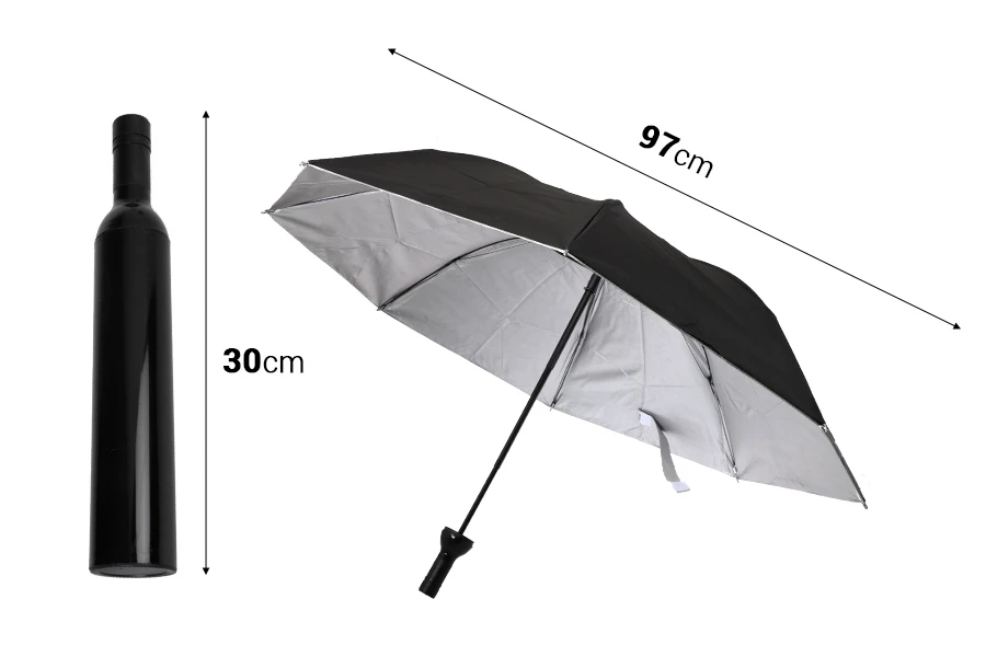 Sklopivi kišobran sa futrolom u obliku flaše-dimenzije_slike