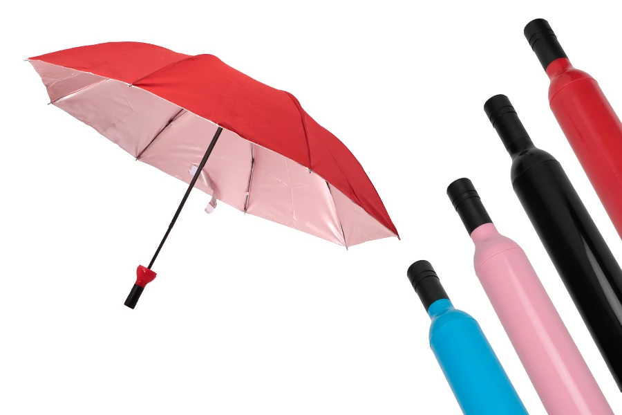 Sklopivi kišobran sa futrolom u obliku flaše-slika_proizvoda