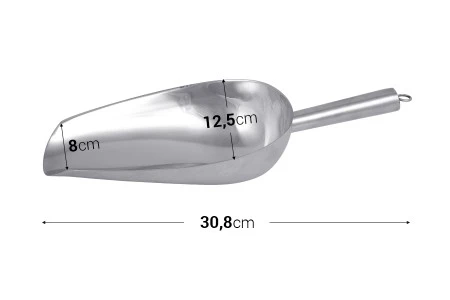 Lopatica od nerđajućeg čelika - dužina 30,8 cm-3