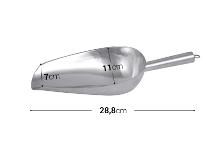 Lopatica od nerđajućeg čelika - dužina 28,8 cm-3