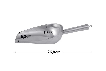 Lopatica od nerđajućeg čelika - dužina 26,8 cm-3