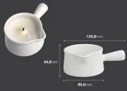 Keramička posuda 140mL sa drškom i izlivom za vosak za masažu Keramička posuda 140mL sa drškom i izlivom za vosak za masažu