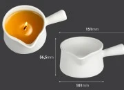 Keramička posuda 290mL sa drškom i izlivom za vosak za masažu Keramička posuda 290mL sa drškom i izlivom za vosak za masažu