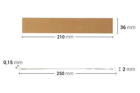 Zamensko platno 210x36 mm i žica  250x2mm za mašinu za termo zatvaranje kesa-2