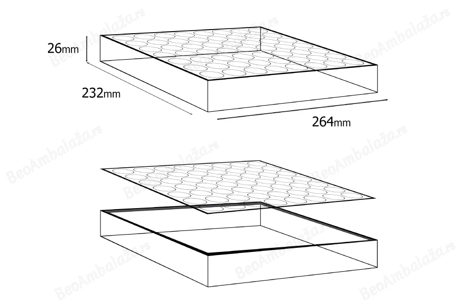 Stalak (postolje) od pleksiglasa 264x232x26mm - 56 otvora prečnika 27,5mm-grupa_slika
