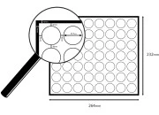 Stalak (postolje) od pleksiglasa 264x232x26mm - 56 otvora prečnika 27,5mm Stalak (postolje) od pleksiglasa 264x232x26mm - 56 otvora prečnika 27,5mm