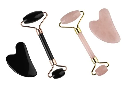 Pribor za negu i masažu lica (valjak i gua sha)-1