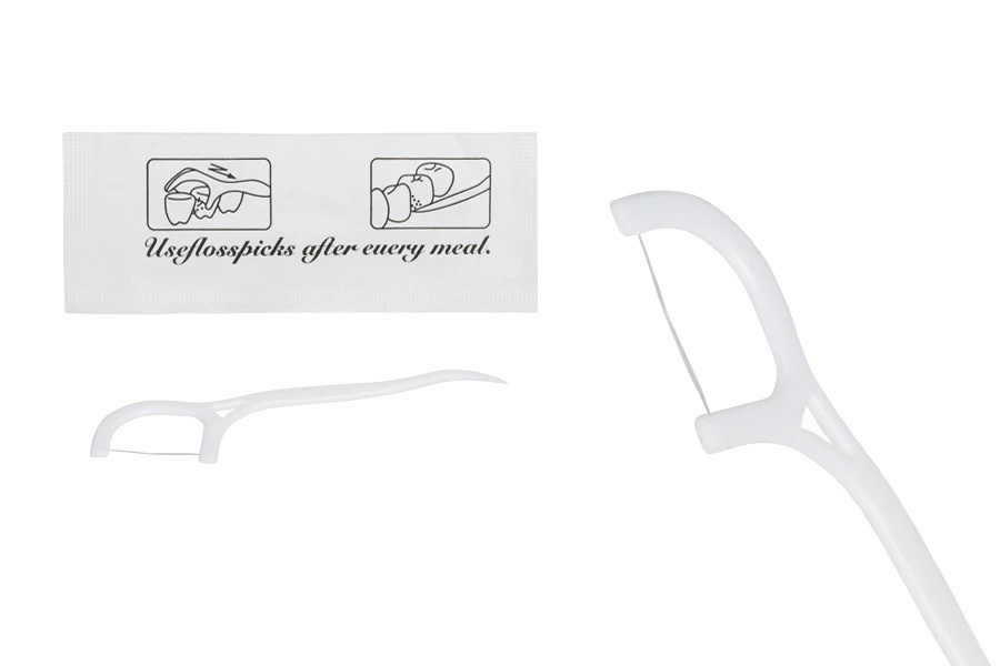 Dentalni konac sa ručkom 7 cm u pojedinačnom pakovanju - 100 kom-slika_proizvoda