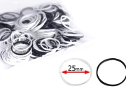 Crne i bele gumice prečnika 25 mm - paket od oko 230 kom-slika_proizvoda