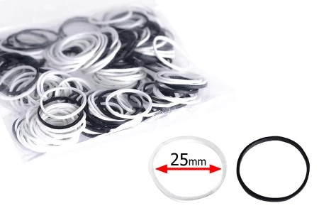 Crne i bele gumice prečnika 25 mm - paket od oko 230 kom-1