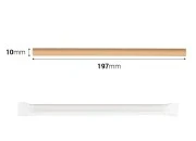Ekološke kraft slamčice 197x10 mm – pojedinačno pakovanje 50 kom