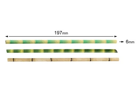 Ekološke papirne slamčice 197x6 mm - 25 kom-3