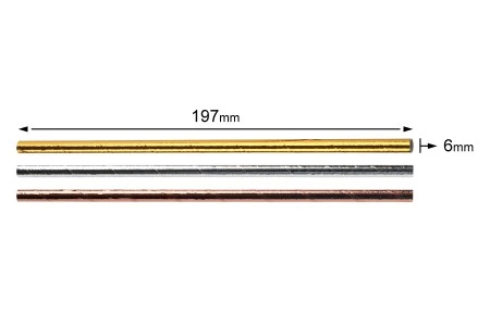 Papirne slamčice 197x6 mm ekološke u metalik nijansama – 25 komada-3
