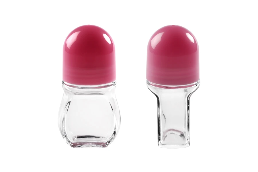 Staklena roll-on bočica 50mL sa ružičastim plastičnim zatvaračem-grupa_slika