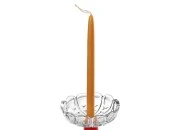 Dekorativna staklena ploča sa rupom u sredini (26 mm) za sveće i lustere - 6 kom-dimenzije_slike