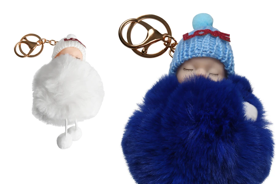 Čupavi privezak u obliku bebe, raznih boja-dimenzije_slike