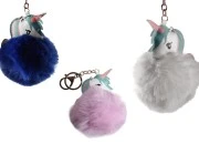 Čupavi privezak u obliku jednoroga, raznih boja-slika_proizvoda