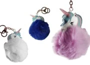 Čupavi privezak u obliku jednoroga, raznih boja-dimenzije_slike