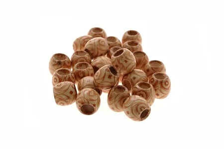 Drvene oslikane perlice 14x15 mm-8
