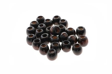 Drvene tamno braon perlice 10x10mm-4