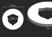 Penasta zaptivka debljine 1mm za sprej PP18 - 50 kom-dimenzije_slike