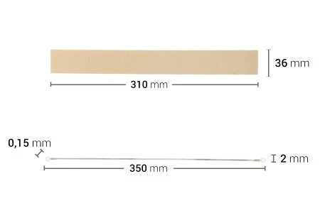 Rezervna tkanina 310x36 mm i žica 350x2 mm za mašinu za termičko zatvaranje-2