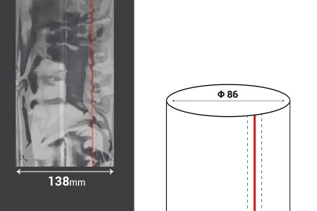 Termoskupljajuća plastična providna folija širina 138 mm - dužina 1 metar (f 86)-2