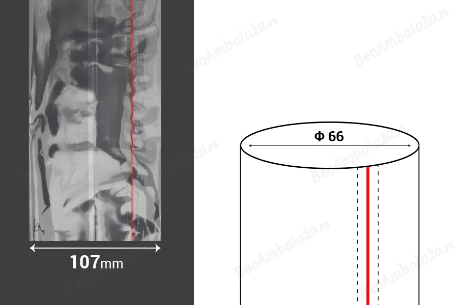 Termoskupljajuća plastična providna folija širina 107 mm - dužina 1 metar (f 66)-dimenzije_slike