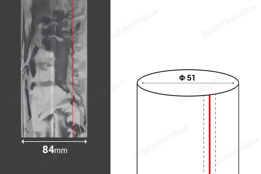 Termoskupljajuća plastična providna folija širina 84 mm - dužina 1 metar (f 51)-dimenzije_slike