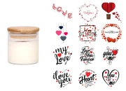 Nalepnice sa dizajnom za Dan Zaljubljenih 35x35 mm (neophodno je kupiti sveću)-slika_proizvoda