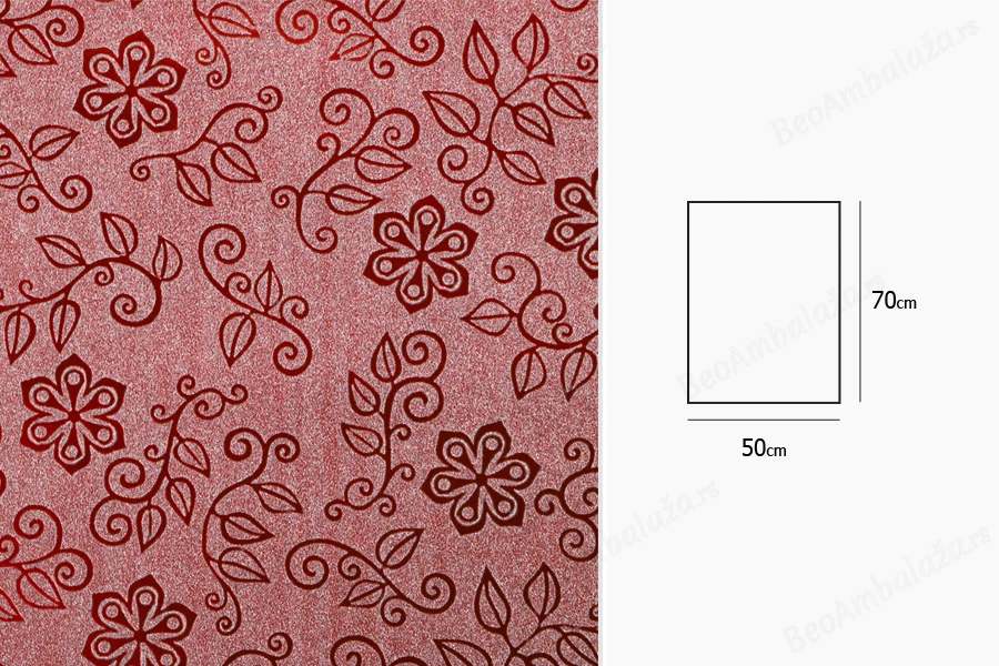 Sjajni celofan za uvijanje 50x70 cm sa cvetićima, više boja - 20 kom-grupa_slika