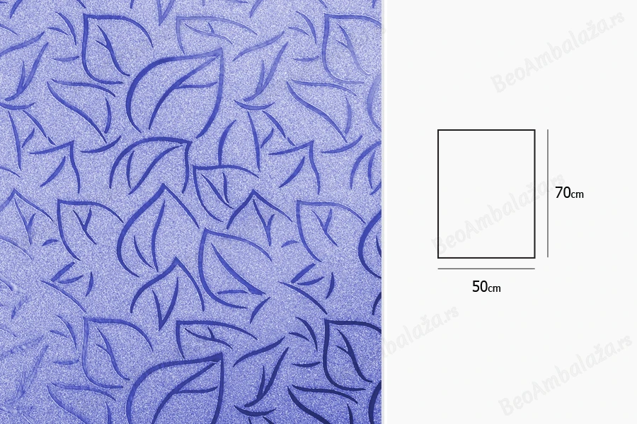 Sjajni celofan za uvijanje 50x70 cm sa listićima, više boja - 20 kom-grupa_slika