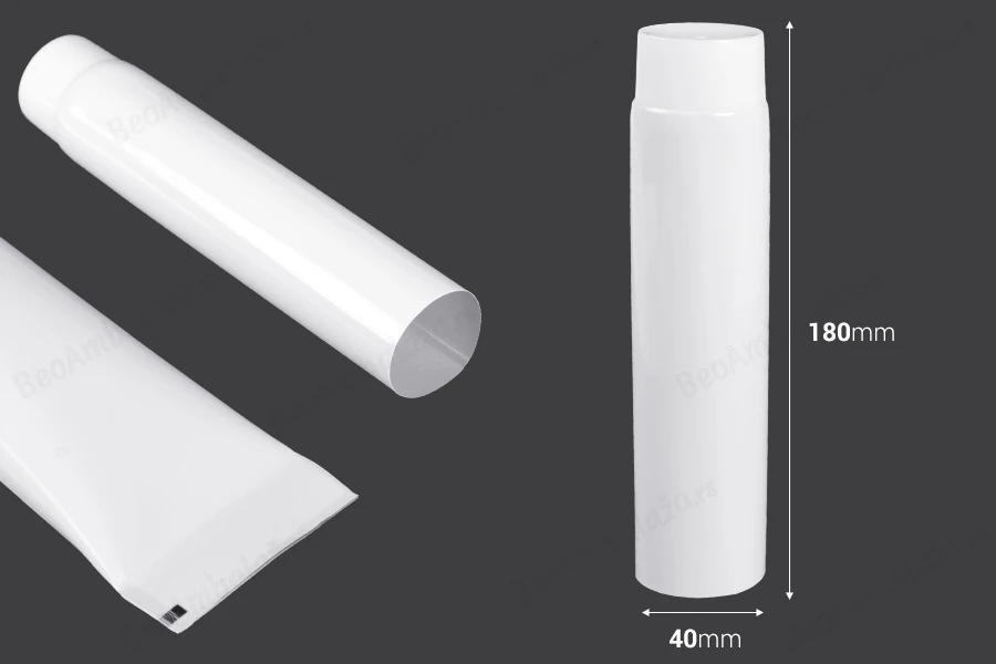 Plastična tuba 150 ml sa unutrašnjom aluminijumskom oblogom i navojnim zatvaračem – 12 komada-dimenzije_slike