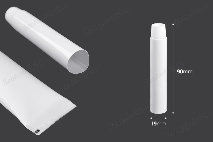 Plastična tuba 10 ml sa unutrašnjom aluminijumskom oblogom i navojnim zatvaračem – 12 komada-dimenzije_slike