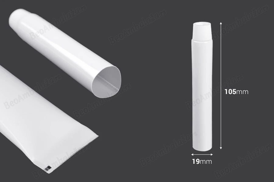 Plastična tuba 15 ml sa unutrašnjom aluminijumskom oblogom i navojnim zatvaračem – 12 kom-dimenzije_slike