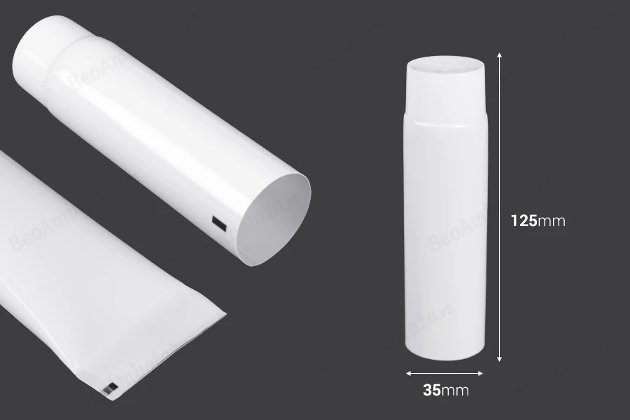Plastična tuba 50 ml sa unutrašnjom aluminijumskom oblogom i navojnim zatvaračem – 12 komada-dimenzije_slike