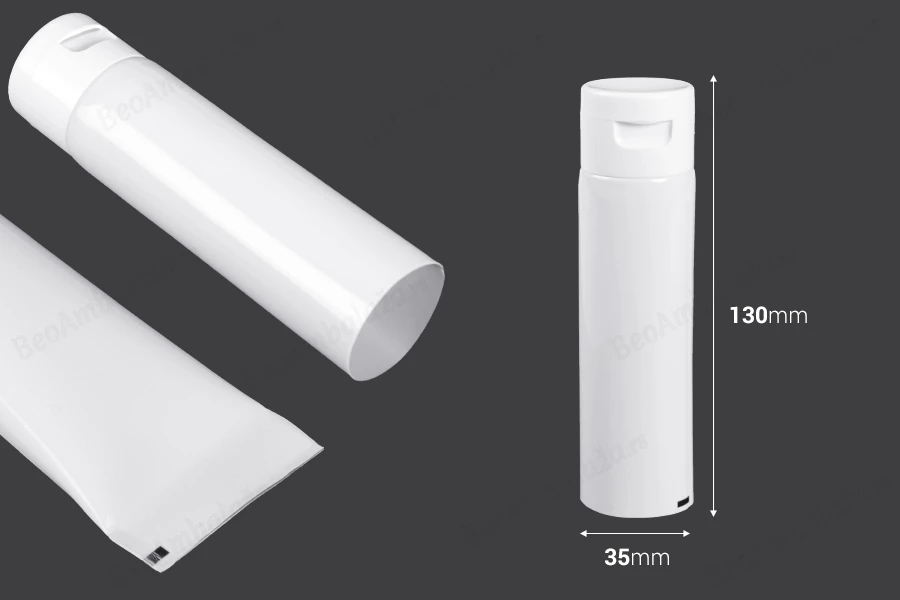 Plastična tuba od 50 ml sa unutrašnjom aluminijumskom oblogom i flip top zatvaračem – 12 komada-dimenzije_slike
