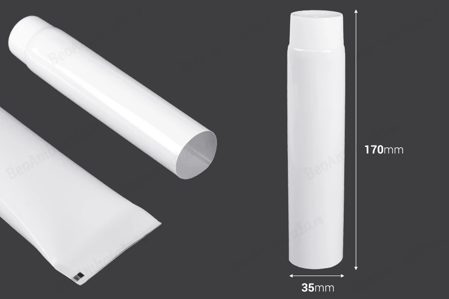 Plastična tuba 100 ml sa unutrašnjom aluminijumskom oblogom i navojnim zatvaračem – 12 komada-dimenzije_slike
