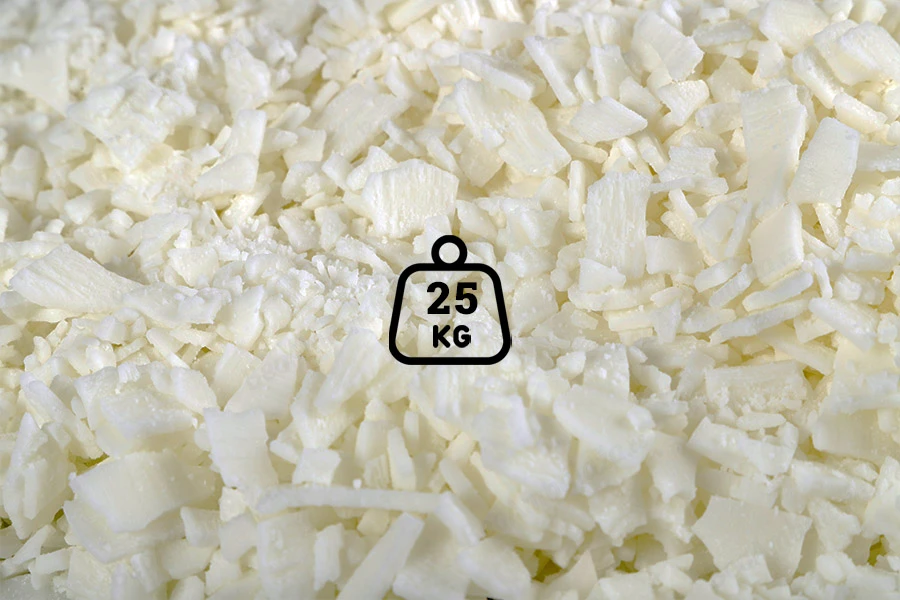 Meki biljni sojin vosak u obliku pahuljica - 25 kg-dimenzije_slike