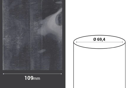 Termoskupljajuća perforirana plastična folija širine 109 mm - dužina metar (f 69,4)-2